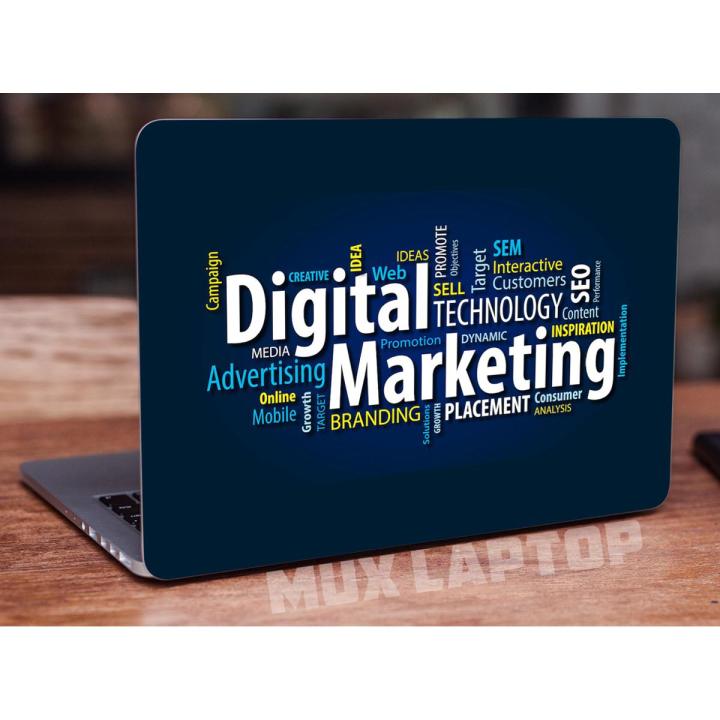 Digital Marketing Laptop Skin Vinyl Sticker Decal, 12 13 13.3 14 15 15.4 15.6 inch Laptop Skin Sticker Cover Art Decal Protector Fits All Laptops