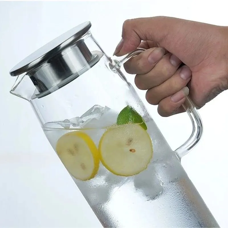 Borosilicate Steel-Lid Juice Jug