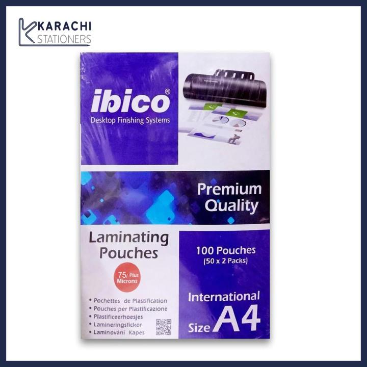 A4 75M 100pcs Lamination Pouches A4 75 Microns Lamination Pouch Hard Binding Card Pouch Lamination Pouches A-4 IBICO