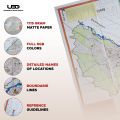 Map of Lahore City in English | Lahore City Map on Matte paper | HD Printing on 23*36 inches. 