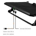 Laptop Cooling Pad, 6 Fans LCD Screen Gaming Laptop Cooler - 6 Gear Strong Wind Speed Designed, Dual USB Ports, Adjustable Mount Stand. 