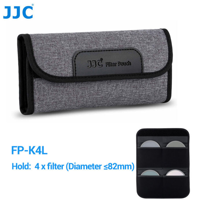 JJC 4 Slots Foldable Filter Pouch Case 40.5mm-82mm ND CPL UV Filter Wallet Camera Lens Filter Storage
