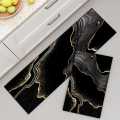 Kitchen Floor Mat Set - 2Pcs Non-Slip Super Absorbent Bedroom, Bathroom, and Kitchen Doormat. 