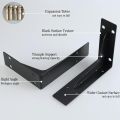 2pcs Heavy Duty Shelf Bracket Industrial Floating Shelf Bracket Max Load 300 Pounds Wall Mounted Metal Shelf Support Right Angle Shelves Brackets, 2 Sizes Available 10 inch, 12 inch. 