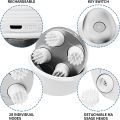 Rechargeable Electric head massager, 4 Kneading muscle heads portable handheld body massager, 76 message spots 4 modes head meridians stress relief vibration electric scalp massager Type-C USB charging massage easily carrying for indoor outdoor home. 