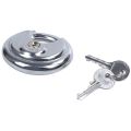 2Pcs Heavy Duty Outdoor Security Padlock 70mm Sheds Garage Gate Keyed Padlock, Stainless Steel Discus Lock. 