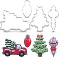 KENIAO Christmas Cookie Cutter Set - 4 Piece - Stainless Steel. 