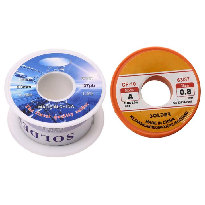 Solid Solder 0.3mm Dia Flux Core 63% Tin 37% Lead Long Wire Reel