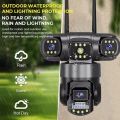 15 MP =5MP+5MP+5MP  Ptz Wifi Outdoor Security  Camera Lens, 3 Screen, CCTV,Color Night Vision Auto Tracking, Waterproof15MP WiFi Camera with Three Lens Three Screen Color Night Vision PTZ Outdoor Waterproof Security IP Camera CCTV Surveillance Cam. 
