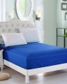Blue Jersey Fitted100% Cotton Bed Sheet - Single Bed. 