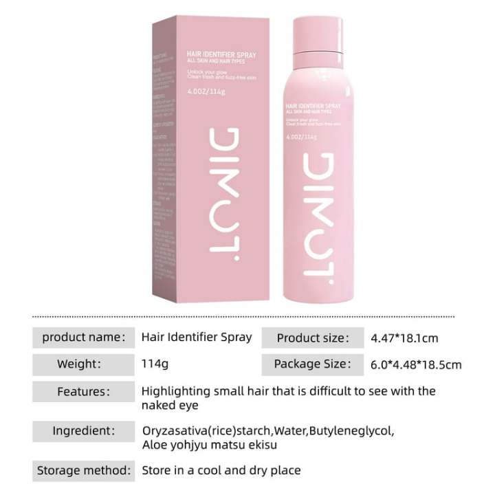 Hair Identifier Spray For Face Shaving, Dermaplaning Spray for Face and ...