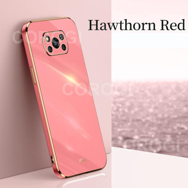For Xiaomi POCO X3 Pro / Xiaomi POCO X3 NFC Back Cover Shiny Plating Square Bumper Soft Silicone Shockproof Protective Case
