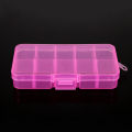 Colorful 10 Grids Adjustable Transparent Plastic Storage Box for Small Component Sewing Tools Box Beads Button Organizer Case. 