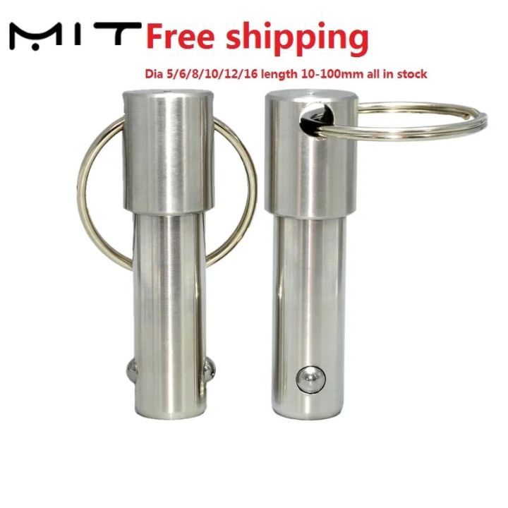 1Pcs Diameter 6mm to 16mm Quick Release Pin Pull Ring Pin Spring Quick Pull Pin Ball Lock Pin Stainless Steel
