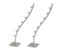 Metal Strong High Quality Wall Mount Cloth Hanger, Coat Hanger Stand for hanging 7 Hangers - 6 Pcs Hanging Hangers Stand. 