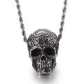 Retro Stainless Steel Mens Punk Skull Pendant Necklace For Men Domineering Halloween Accessories Gothic Biker Jewelry Male New. 