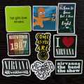 15/25 pcs Nirvana stickers pack | based on Grunge rock aesthetic Kurt Cobain decals best for laptop, guitar, phone, skateboard, scrapbook & journal. 