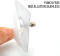 Wall Mounted Self Adhesive Transparent Screw Hook. 