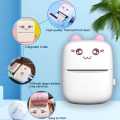 Portable Mini Printer with 2 x Thermal Paper Roll Inkless Bluetooth Portable Photo Printing - Android IOS Fit for Photo Picture Office Receipt Label Note QR Code Adhesive Label Thermal Papers - Mini Printer for mobile Photo, Printer Small Mini pocket size. 