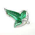 Elf Green Leaves of Lorien Brooch Pin Tolkien Galadriel Legolas Frodo Baggins Aragorn Tree Enamel Badge Movie Jewelry Wholesale. 