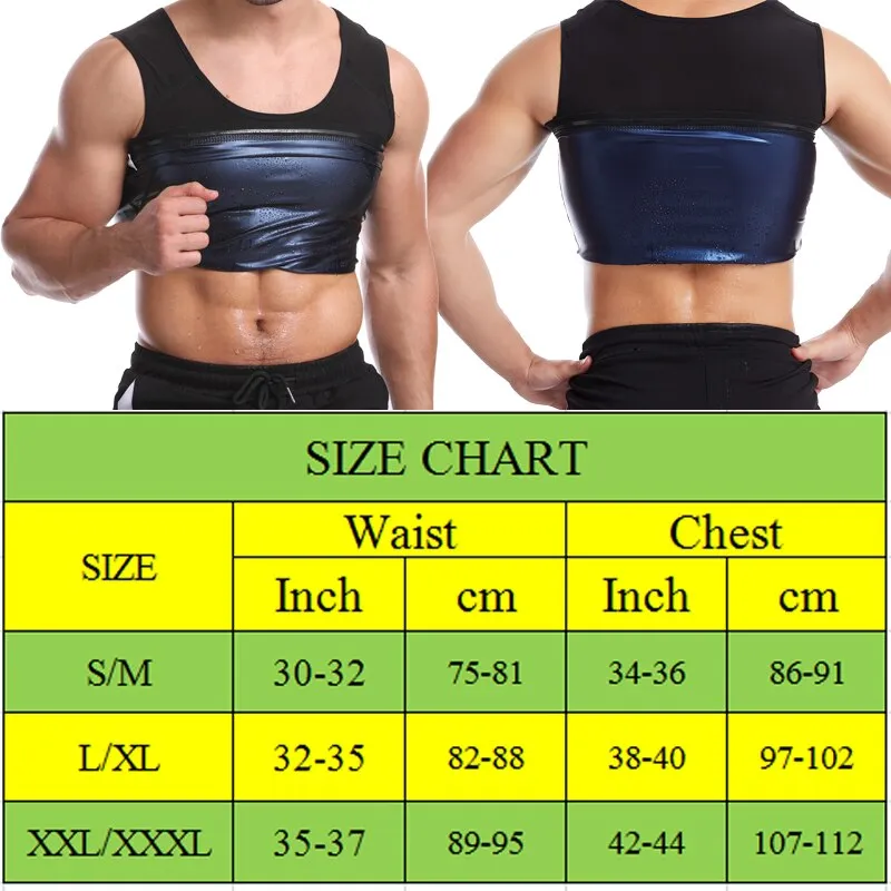 Sweat Sauna Vest Man Waist Trainer Body Shirt for Weight Loss Slimming Tank Top Body Shapewear Corset Daraz.pk