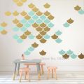 Mermaid Scale Wall Stickers Home Decor Living Room Geometric Decals Nursery Vinyl Modern Decal Decorate Mural Jw303. 