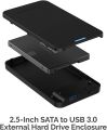 Sabrent 2.5-Inch SATA to USB 3.0 Tool-Free External Hard Drive Enclosure [Optimized for SSD, Support UASP SATA III] Black (EC-UASP) ORIGINAL UK ZONE. 