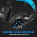 Headphone EKSA T8 Wired Over Ear Gaming Headphones with Noise Cancelling Mic, 40mm Drivers & LED Light for PC, Mobile, Tablets, Laptop, with mic. 