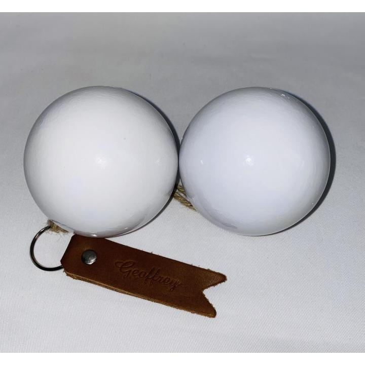 Geoffrey 2 Wooden Practice Polo Balls  Traditional Polo Balls for Chitral and Gilgit