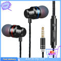 YE1 Wired Earbuds Ergonomic Wire Control In-ear 3.5mm Portable Heavy Bass Earphones for Sports. 