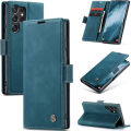Retro Leather Case For Samsung S22 Ultra Book Style Flip Wallet Magnetic Cover Card Slots. 