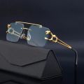 Luxury Square Sunglasses Man Woman Brand Designer Vintage Rimless Sun Glasses Male Female Fashion Retro Mirror Oculos De Sol. 
