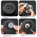 Steel Wire Ball Cleaning Supples Round Handle Design Cleaning Brush Decontamination Kitchen Cleaning Brush Dishwashing Wire Ball 1Pcs. 