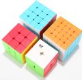 Combo Cube Set of 2x2 3x3 4x4 5x5 High Speed Stickerless Pizzle, Multicolor. 