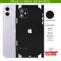 For Iphone 11 Skin/Wrap 360 Protection Sheet/ Carbon fiber/ Matte/ Transparent/ Lamination Back And Sides Included Camera Skin. 