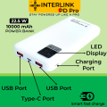 Interlink PD Pro 22.5W 10,000mAh Power Bank | Qualcomm Quick Charge 3.0 | Premium Quality. 
