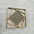 Wall Mirror Set of 3 Pcs or 4 Pcs Plastic Material 10 Inch Square Design. 