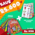 Odeez Combo Deal - Alphabet Flipbook & Animal Flipbook Flash Cards. 