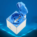 EU Plug 16A 250V IP44 Waterproof Outdoor Bathroom Electrical Power Socket Outlet. 