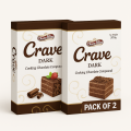Choco Bliss Crave Dark Chocolate Compound – 2 Packs | Rich & Smooth Baking Chocolate Bar 200g each. 