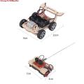 Kid Wooden DIY Assembly Electric Toy Wireless Remote Control Car Assembly Educational Science Experiment Kit. 
