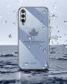 For Samsung Galaxy A50 Cover + Wrist Strap Fashion Shiny Maple leaf Plating Square Bumper Phone Case Soft TPU Silicone Shockproof Protective Back Cover. 