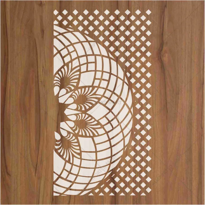 Geospiral%20Matrix%20Wall%20Stencil%20,%20geometric%20wall%20stencil%20Parametric%20Decorative%20Pattern%20ID#642%20-%20Image%203
