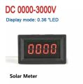 DC Voltmeter Solar Meter 0000-3000V High Precision High Voltage 0.36” Digital LED Display Volt Indication Monitor Meter Three Wires. 