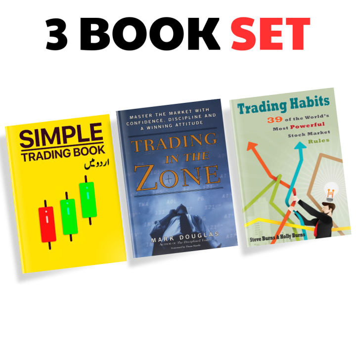Pack Of 3 Book Set - Trading In The Zone - Simple Trading Book In Urdu - Trading Habit - All  Market Trading Trading Strategies Book - Stock Forex & Crypto Binary Binomo - Combo Deal