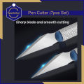 Keep Smiling Set of 7 Pen Cutter Precision Knives Extractor x-acto knife Style Hobby For Crafts Art Cutting Chisel Tool Sculptor Paper Carving Polymer Clay. 