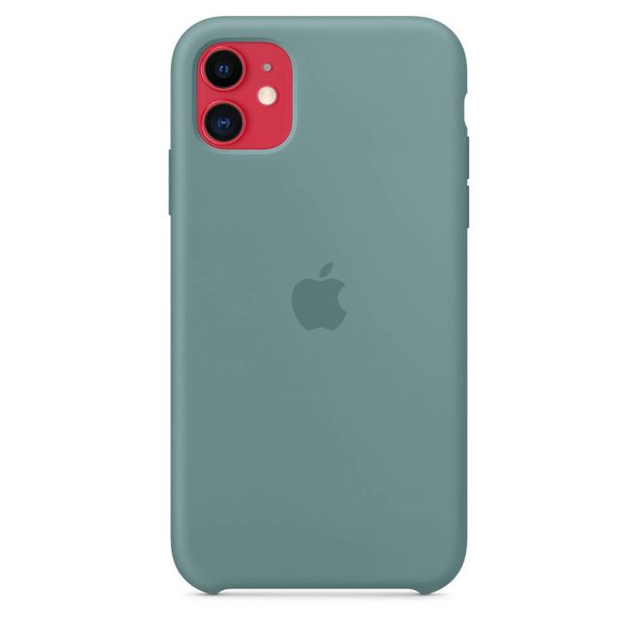 Original Iphone 11 Silicone Cover Soft-Touch Finish Back Protective Case For iPhone 11 Pine Green