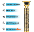 Original Vintage T9 Hair Trimmer Metal body USB Rechargeable Beard Clipper Hair Removal Cutting Machine. 