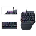 One Handed 35 Key Mechanical Gaming Keyboard Backlit Portable Mini Keyboard. 