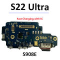 Charging Port For Samsung Galaxy S22 Ultra S908 S908B S908U S908E Plus S901U S906E Board Dock Usb Connector Flex Plate Parts. 